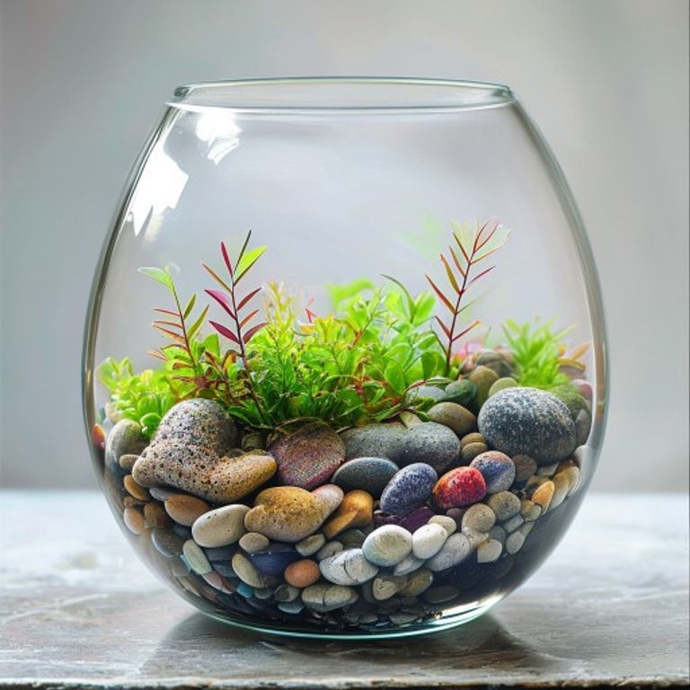 Mini aquarium galet