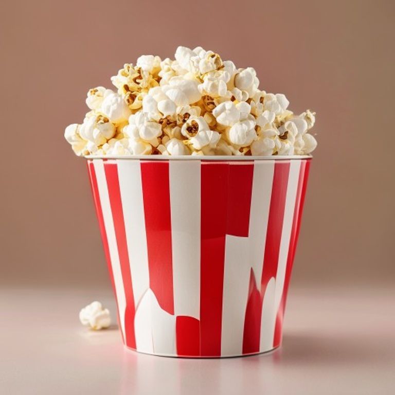 Seau à popcorn rayé