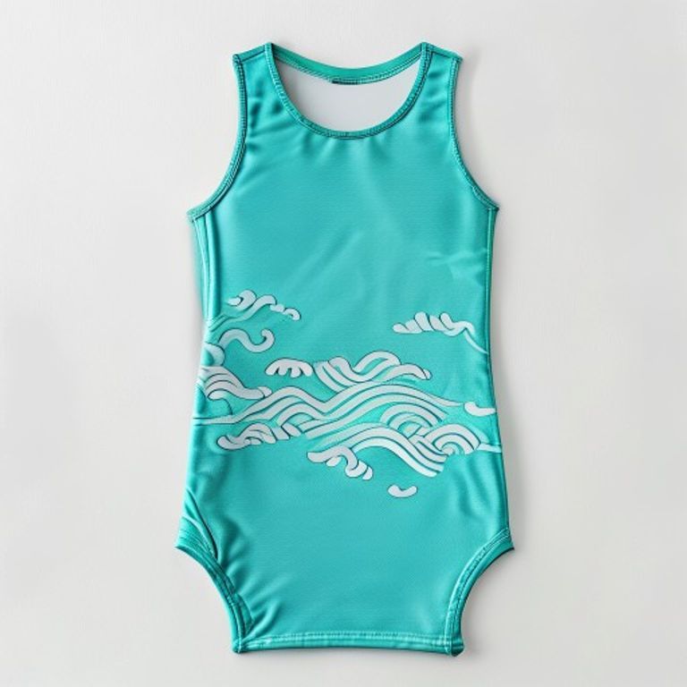 Maillot vague turquoise