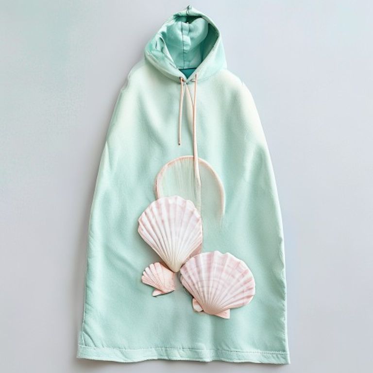 Serviette poncho coquillage